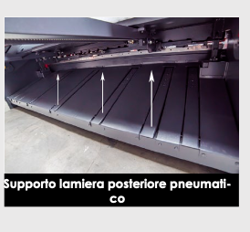 Cesoia Idraulica Dener mod. AS 3010 – 3040×10 mm con Supporto lamiera posteriore pneumatico