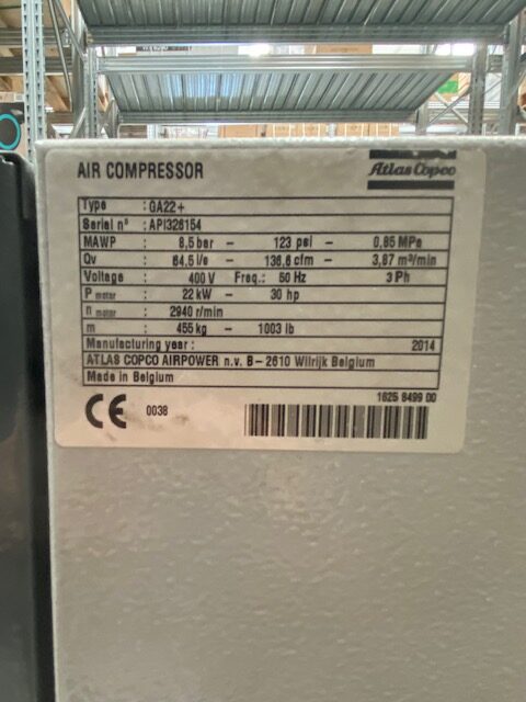 Compressore ATLAS GA 22 + 8,5 Plus